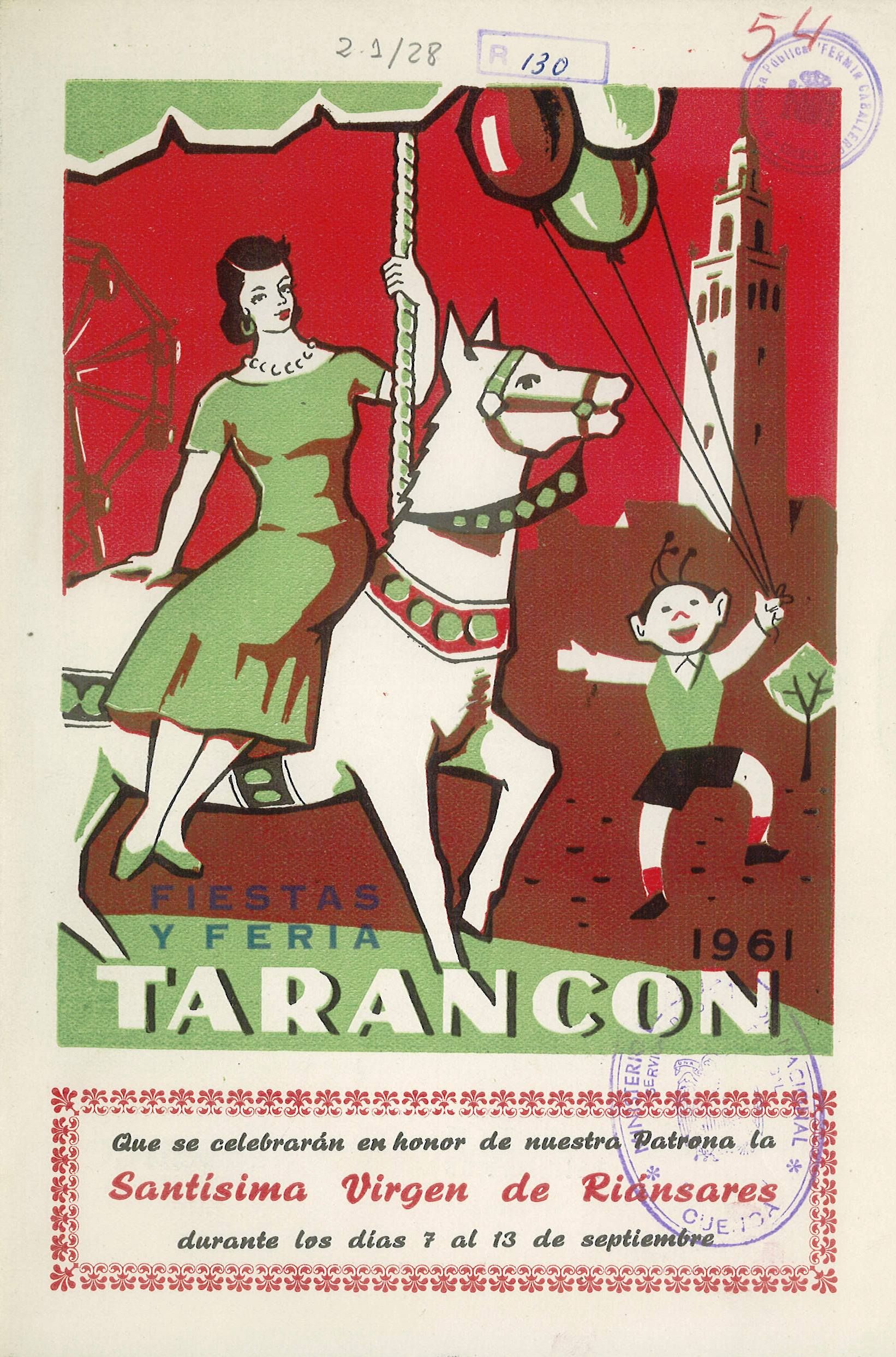 Fiestas y Feria de Nuestra Señora de Riánsares 1961 Tarancón